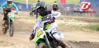 Tampil Full Power, Indra Aldo Raih Juara Umum Junior Grasstrack Motocross ART Kampar