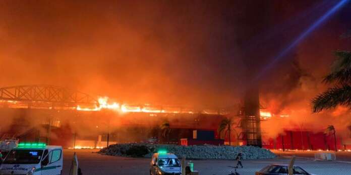 Sirkuit Termas De Rio Hondo kebakar