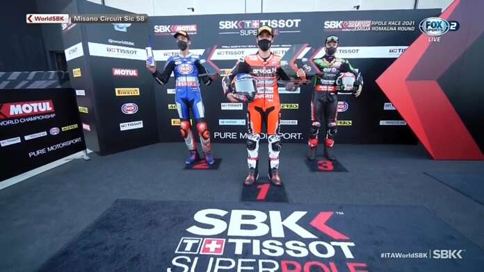 Podium Superpole Race Misano Rinaldi