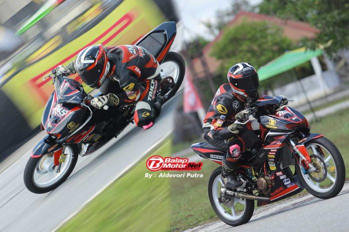 Aksi Arya Vistratama diatas GTR Honda Draco Pekanbaru