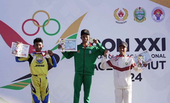 Podium PON Bermoto Grasstrack perorangan