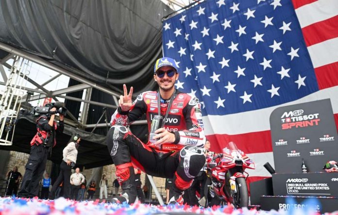 Francesco Pecco Bagnaia Podium Sprint Race GP Austin
