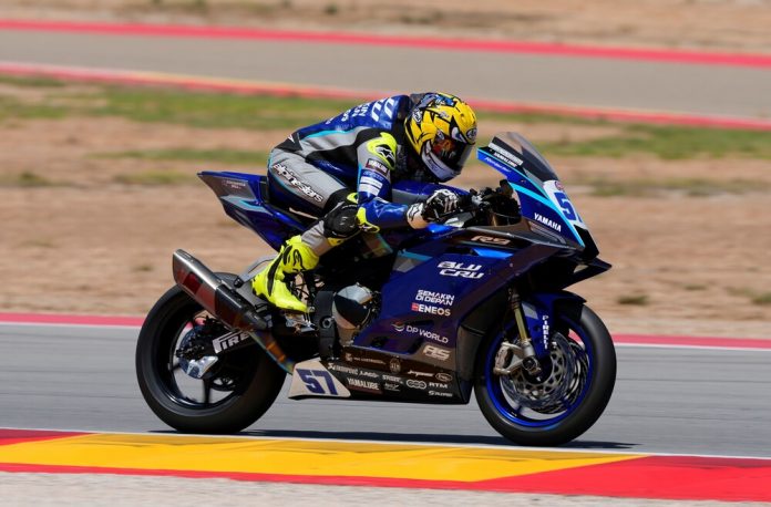 Aldi Satya Mahendra saat tampil di seri 6 World Supersport 2026 di sirkuit Aragon Spanyol (6)