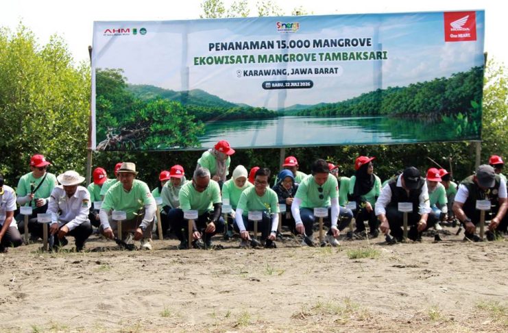 AHM Bangun Rumah Bibit dan Tanam 15.000 Mangrove, Perkuat Ekowisata Tambaksari Karawang